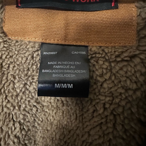 Dickies Fleece-Lined Flannel Shirt Jacket, Charcoal/Black Plaid, Size Medium. - Picture 7 of 8